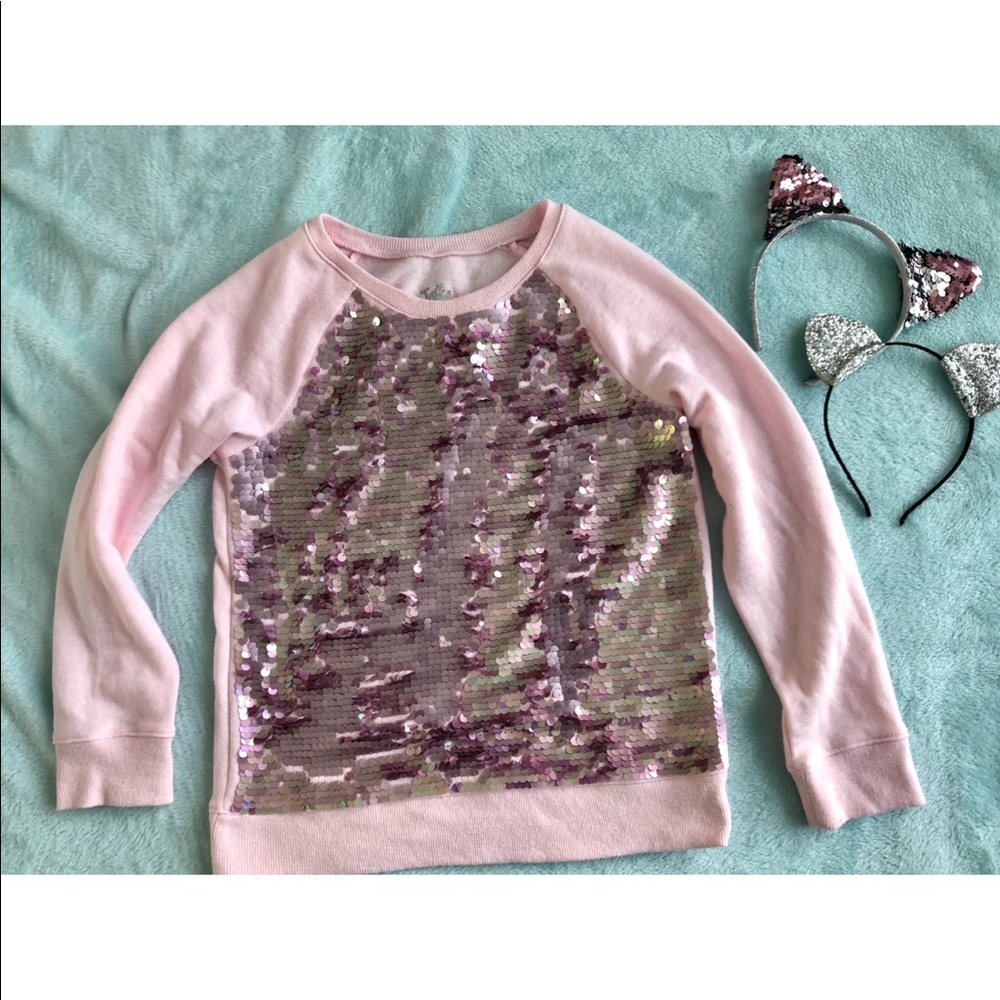 Not For Sale-Traded❤️Justice Flip Sequin Sweater